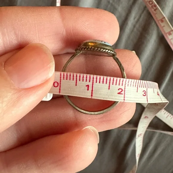 Vintage Enamel Floral Filigree Earrings & Ring - Picture 4 of 5
